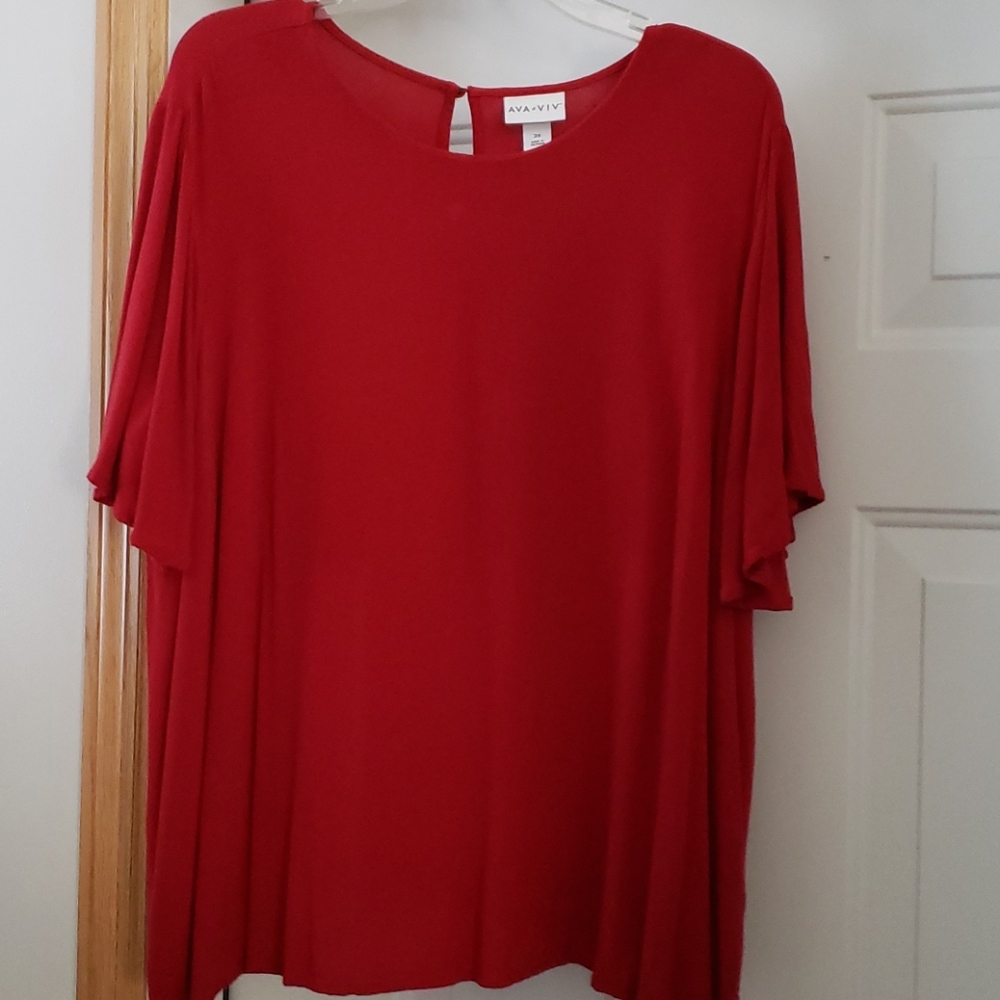 Soft red blouse